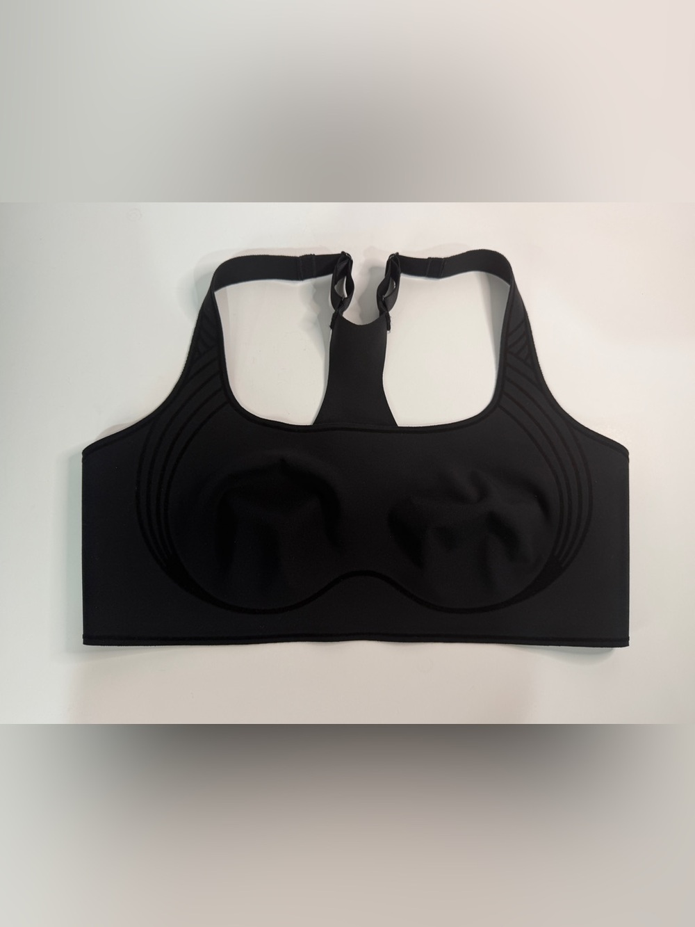 VSX Sport High Support Black Racerback Sports Bra Hook & Eye Wireless M/B